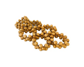 Vintage Wooden Bead Napkin Rings Natural Wood Table Setting Boho Rustic Dining Decor