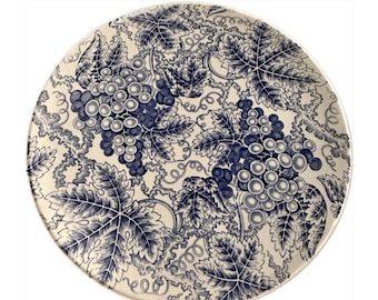 Vintage Spode Blue Room Collection Grapes Plate