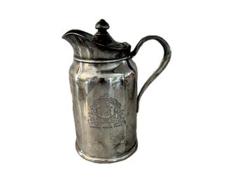 Vintage Baker Hotel Pitcher Mineral Wells Texas Silver Plate Water Pitcher