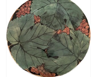 食器 gien uncontinued le houx salad plate Set of 6 Gien 'le Houx' Salad Plates Rare French Vintage Faience