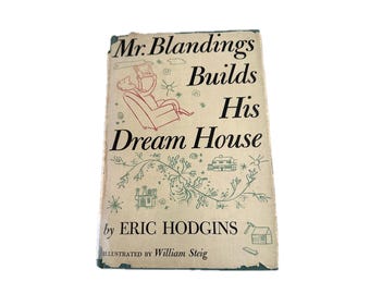 Mr Blandings Builds His Dream House Book 1946 First Edition Illustrated by William Steig | Mid Century Humor