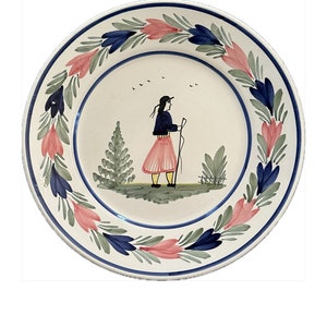 Vintage Quimper Dinner Plate
