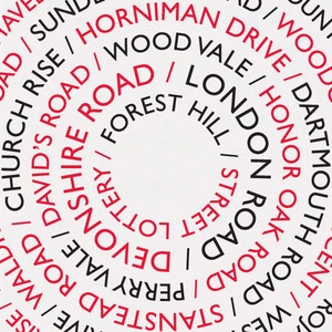 Forest Hill Street Lottery / Forest Hill Print, Forest Hill Poster, A3 Print, Forest Hill Streets, London Print, South London Print