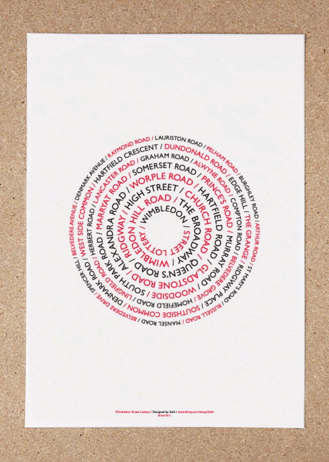 Wimbledon Street Lottery / Wimbledon Print Wimbledon Poster Etsy