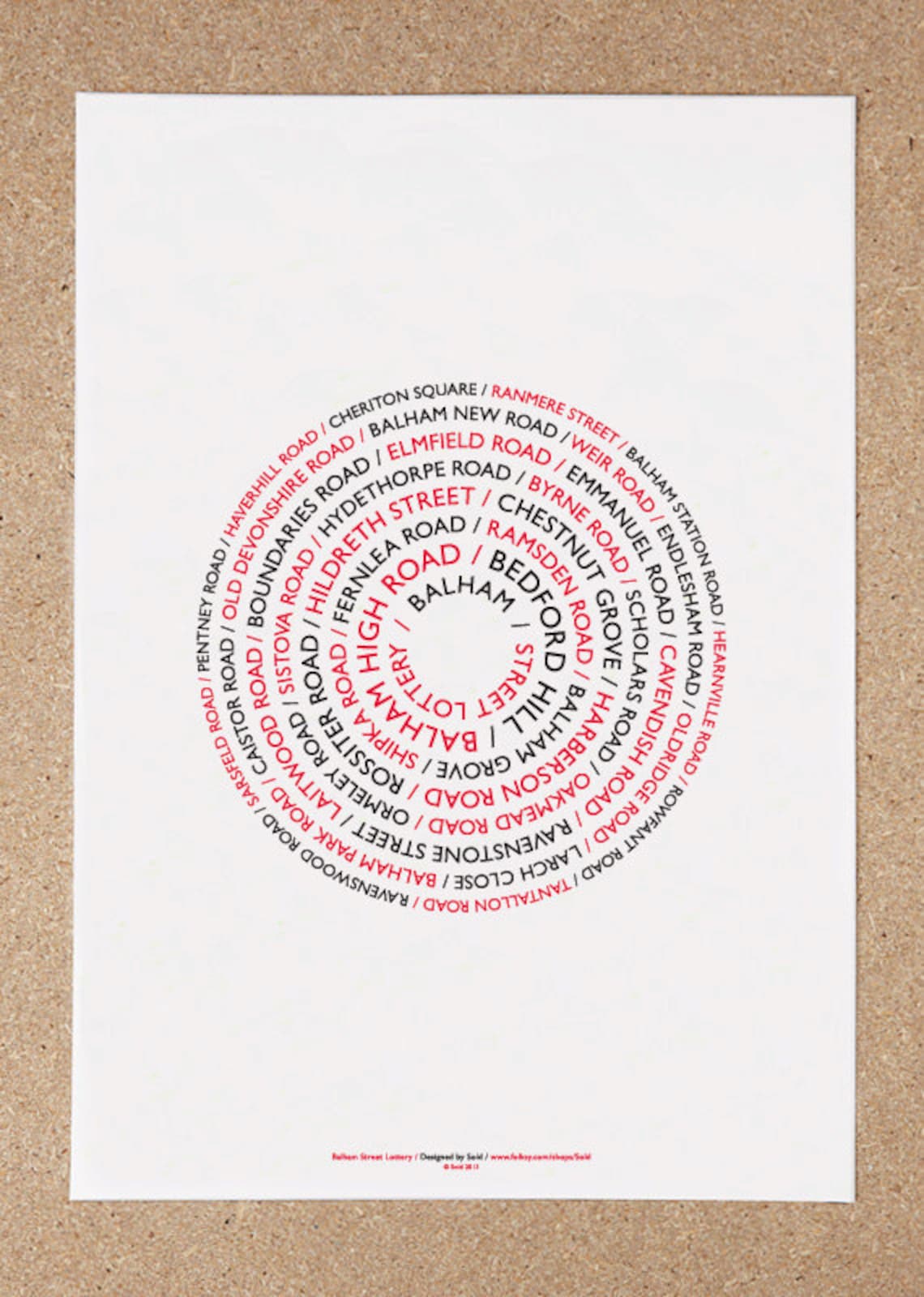 Balham Street Lottery / Balham Print, Balham Poster, A3 Print, Balham ...