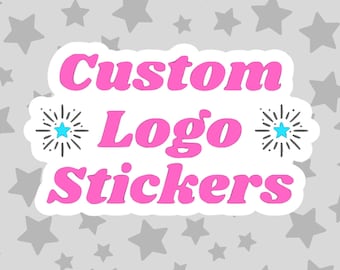 10 Custom Logo Stickers, Sticker Set, Sticker Pack, Sticker Multipack, Sticker Bundle, Stickers for Water Bottle Laptop, Sticker Bomb, Logo