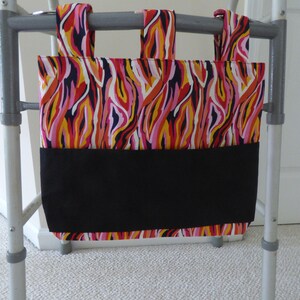 Black, and Pink Flame Print Walker Bag (Free US Shipping)