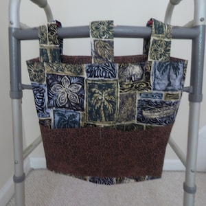 Batik Print with Brown Pocket Walker Bag (Free US Shipping)