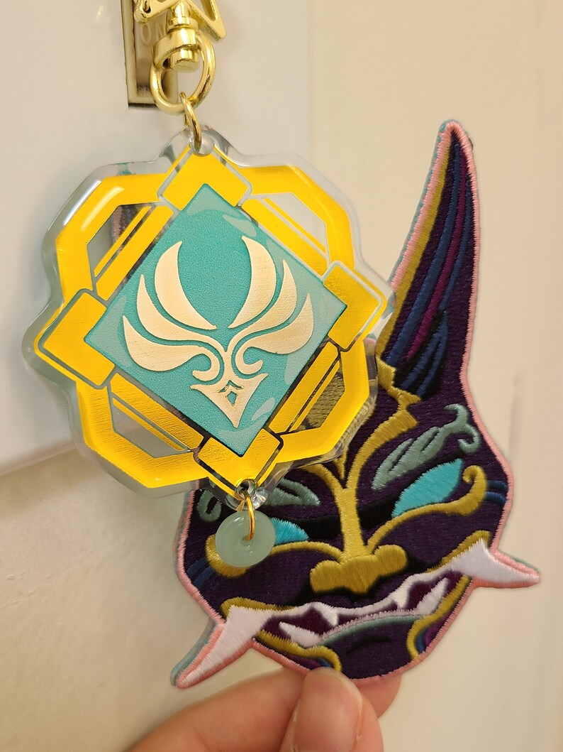 Xiao Vision Keychain Set Anemo Genshin Impact Venti Kazuha Etsy