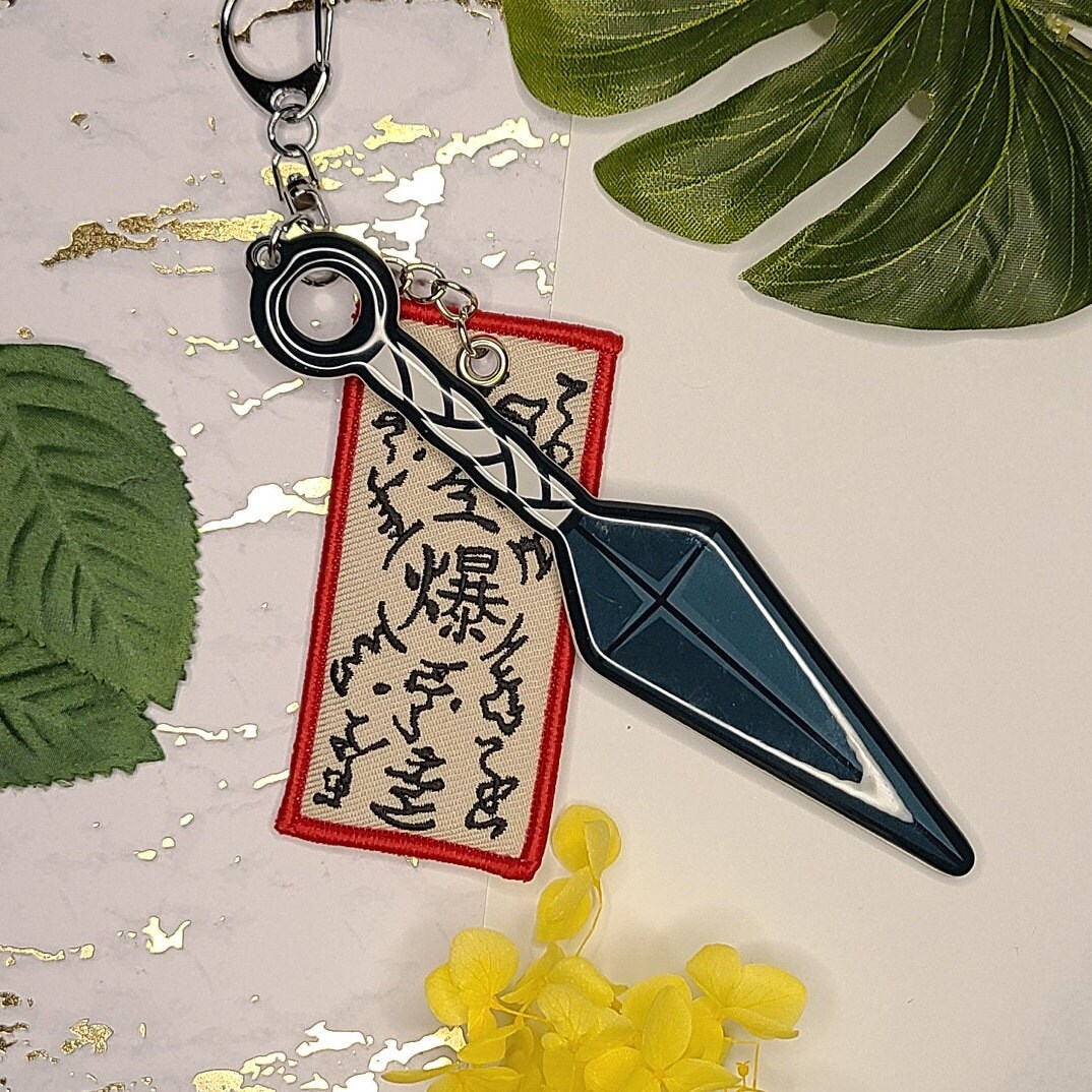 Explosive Kunai Keychain Set, keytag, Anime, acrylic charm, keychains…
