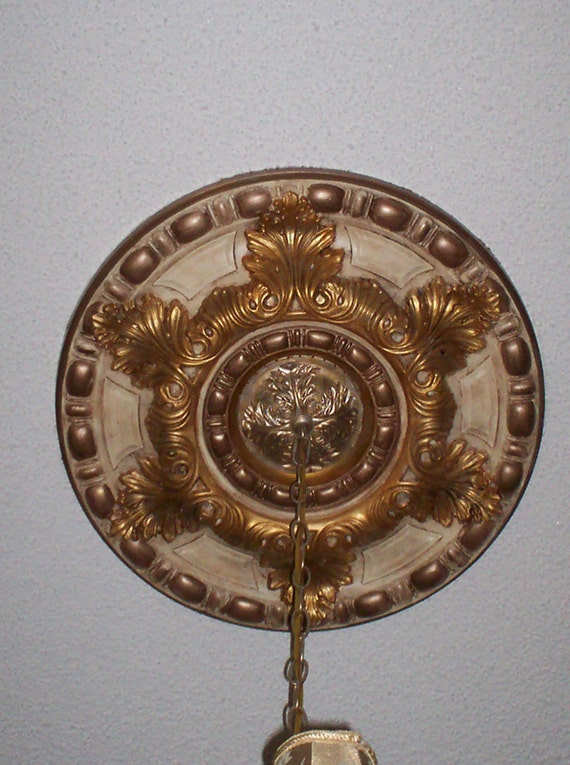Gold And Faux 23 Hand Painted Ceiling Medallion