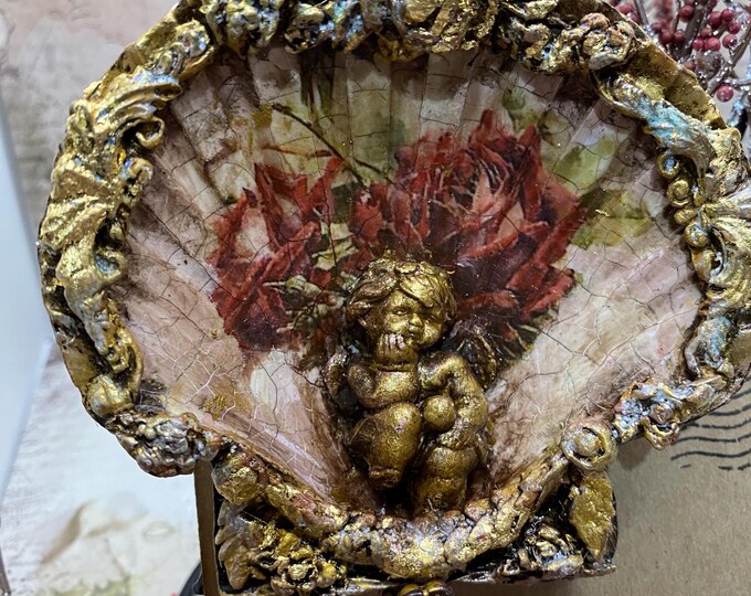 Baroque Cherub Seashell Dish – Gold Ornament, Renaissance Home Decor - Etsy