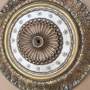 Hand painted ceiling  medallion, painted medallion, custom medallion, home decor, decorative medallion
