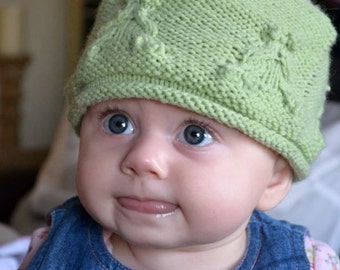 Frog Baby Beanie Hat Knitting Pattern