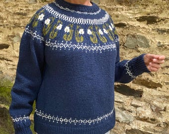 Snowdrop Yoke Jumper Knitting Pattern