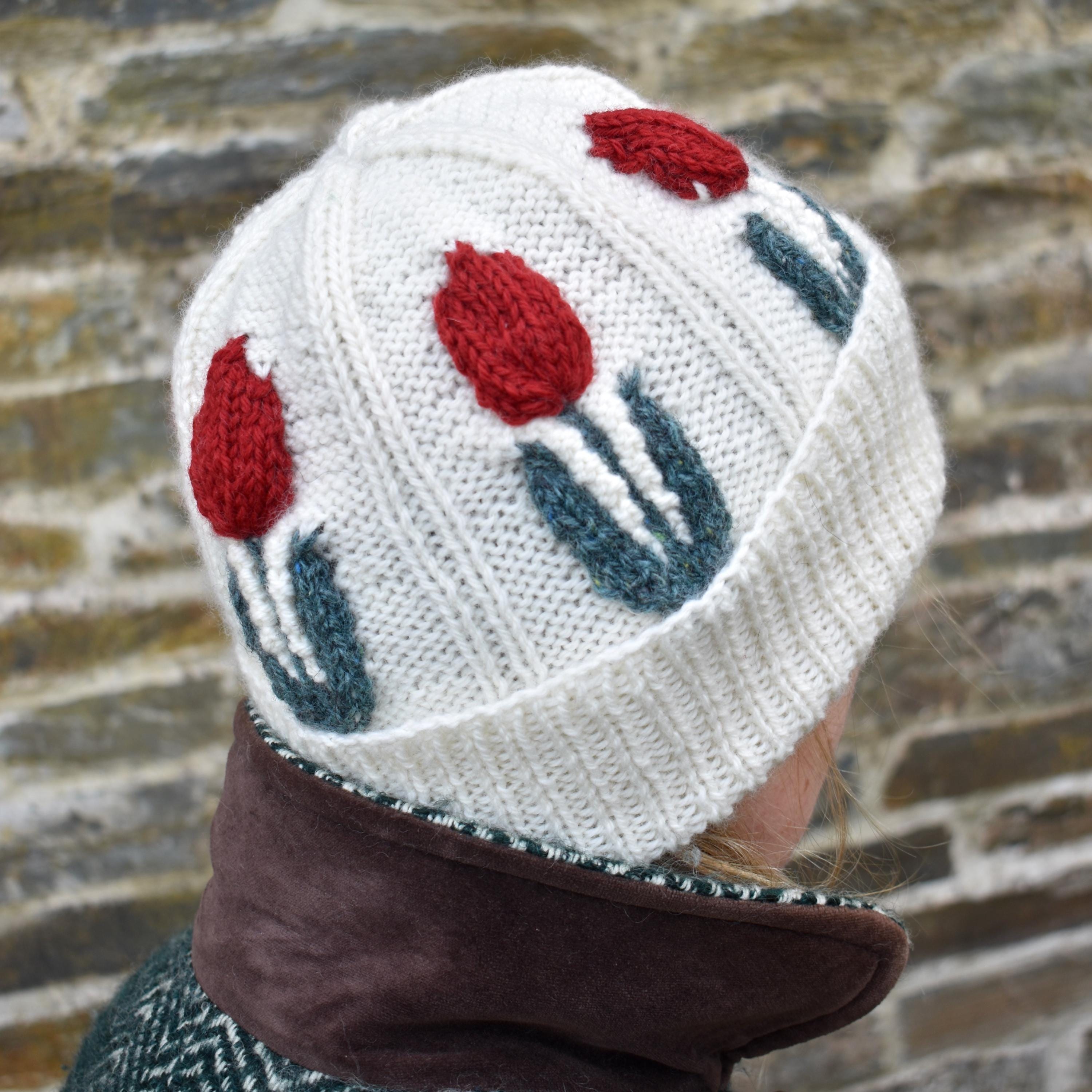 純毛チューリップハット（手編み） - Etsy 日本