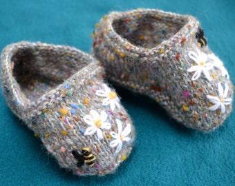 Baby Daisy Schuh Strickmuster