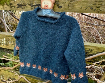 Child's Foxy Jumper Knitting Pattern