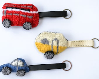 Transport Schlüsselanhänger Strickmuster