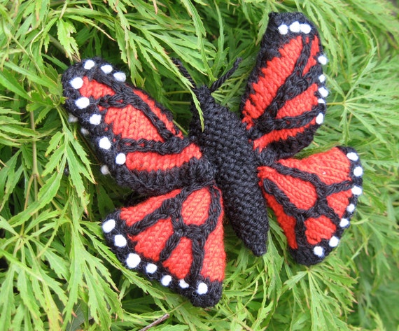 Monarch Butterfly Knitting Pattern