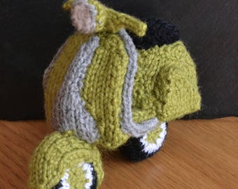 Vespa Scooter Knitting Pattern