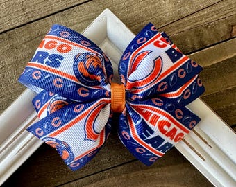 Chicago Bears Large 4” Pinwheel Hair Bow
