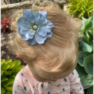 Hydrangea Flower Clip or Skinny Elastic Newborn/Toddler Headband