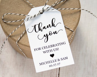 Wedding Favor Tags Etsy