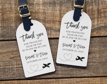 Seating Chart Luggage Tag Favors Wedding Small Luggage Tag Plain