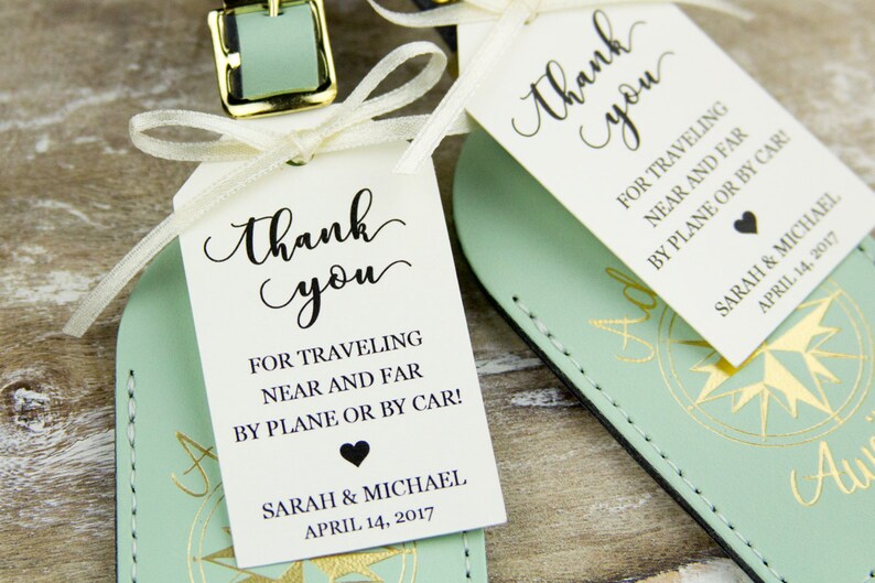 Thank You Tag Wedding Favor Tag Luggage Favor Tag Etsy Australia