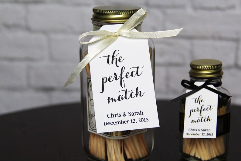 The Perfect Match Wedding Favor Tag Match Favors Match Etsy