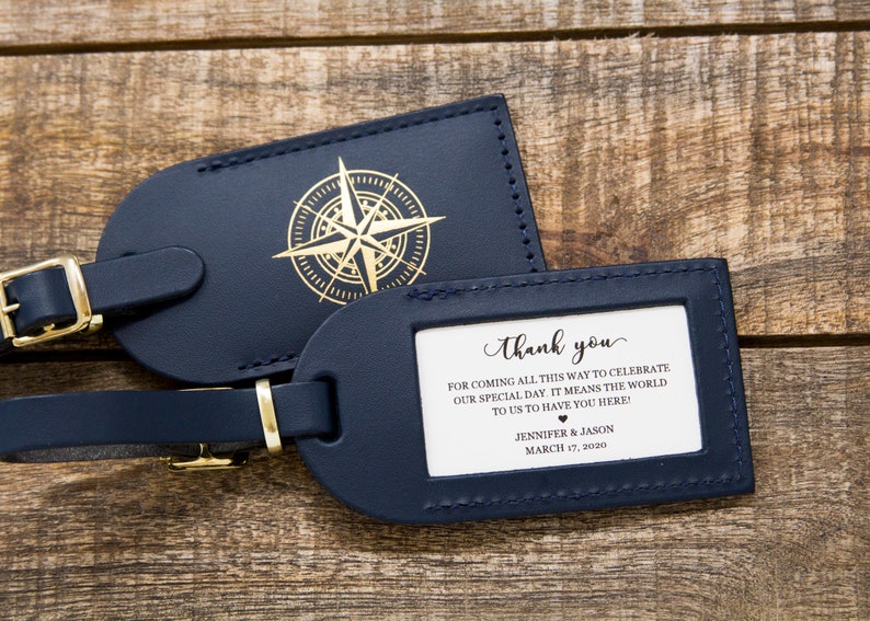 Thank You Wedding Favor Luggage Tag Inserts Wedding Favor Tags Destination Wedding Favor Tags Inserts for Leather Luggage Tags