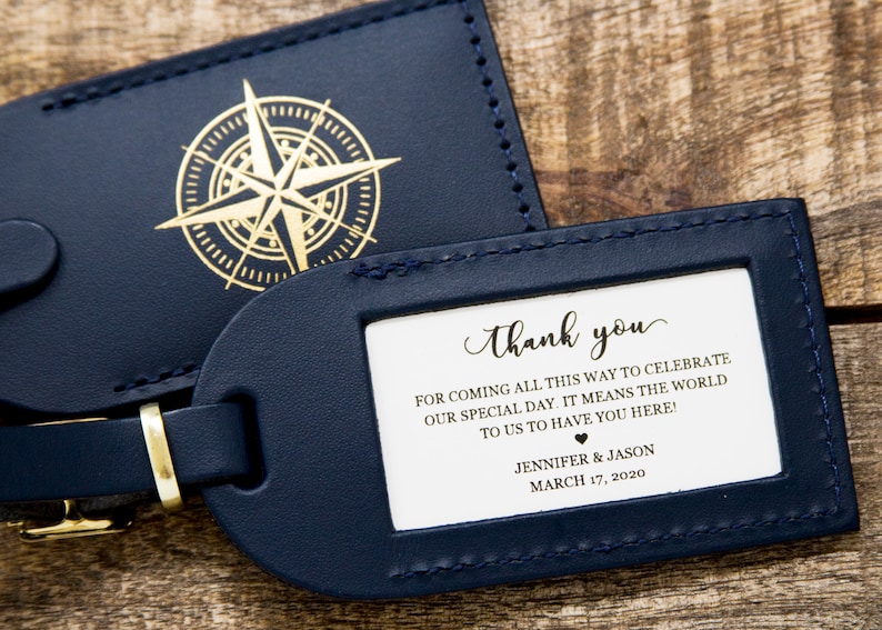 Thank You Wedding Favor Luggage Tag Inserts Wedding Favor Tags Destination Wedding Favor Tags Inserts for Leather Luggage Tags