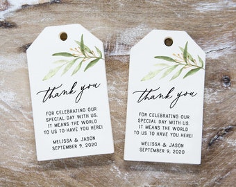 Thank You Tag - Custom Thank You Tags - Wedding Favor Tags - Party Favor Tags - Bridal Shower Tags - Product Thank You Tags - LARGE