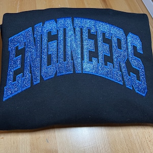 Abbigliamento scintillante per la scuola/lo spirito di squadra: felpa personalizzata con applicazioni glitterate