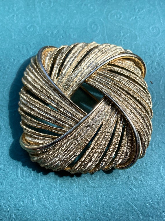 Vintage Gold Tone Monet Brooch