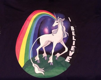 Unicorn "I Believe" T-shirt Size 2XL
