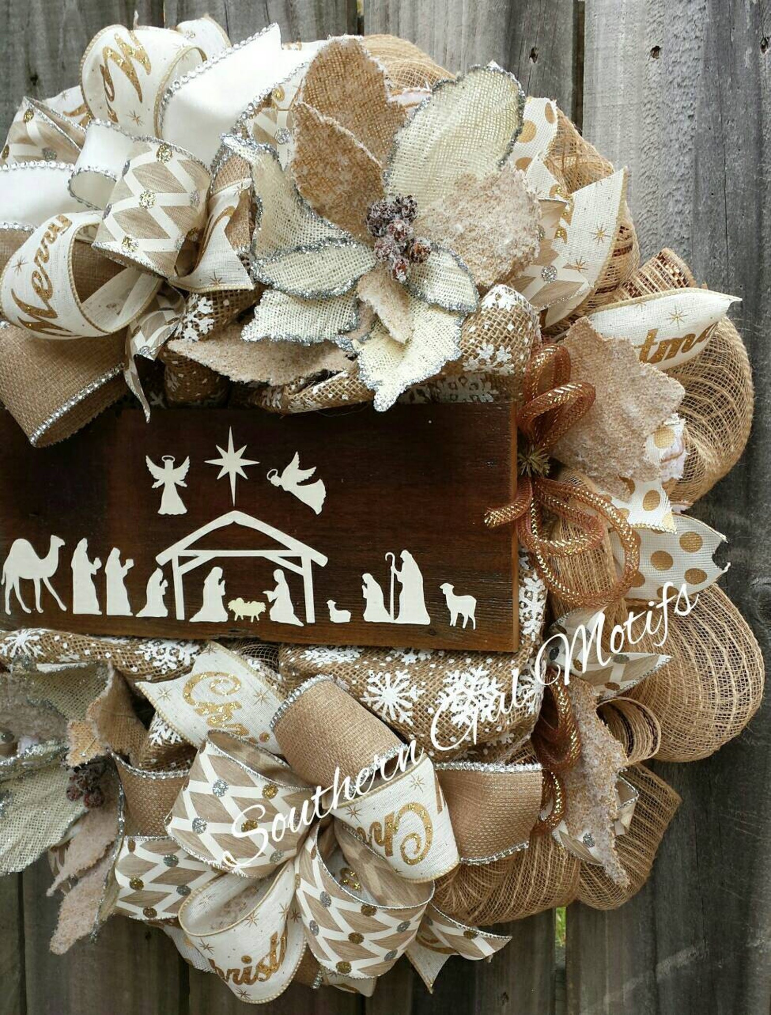 Nativity Christmas wreath Christmas wreath Nativity scene Etsy