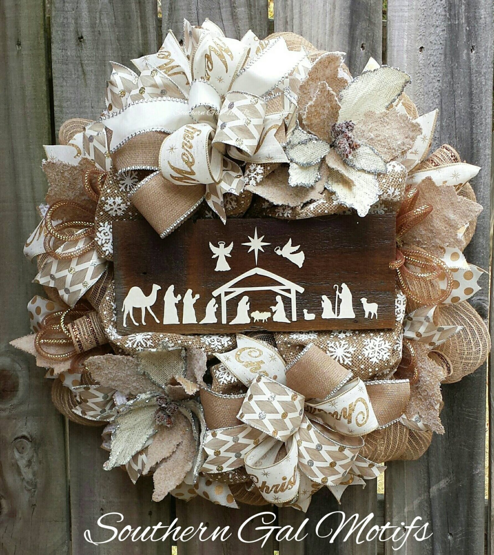 Nativity Christmas wreath Christmas wreath Nativity scene Etsy