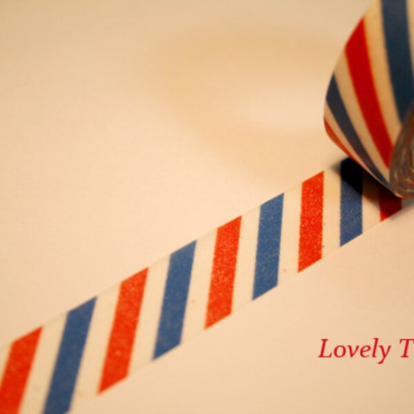 Red and Blue Air Mail Washi Tape