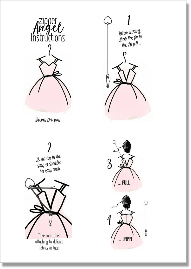 Zip Puller for Back Zip Dresses /& Clothing ZIPPER ANGEL Assistant Dressing Aid