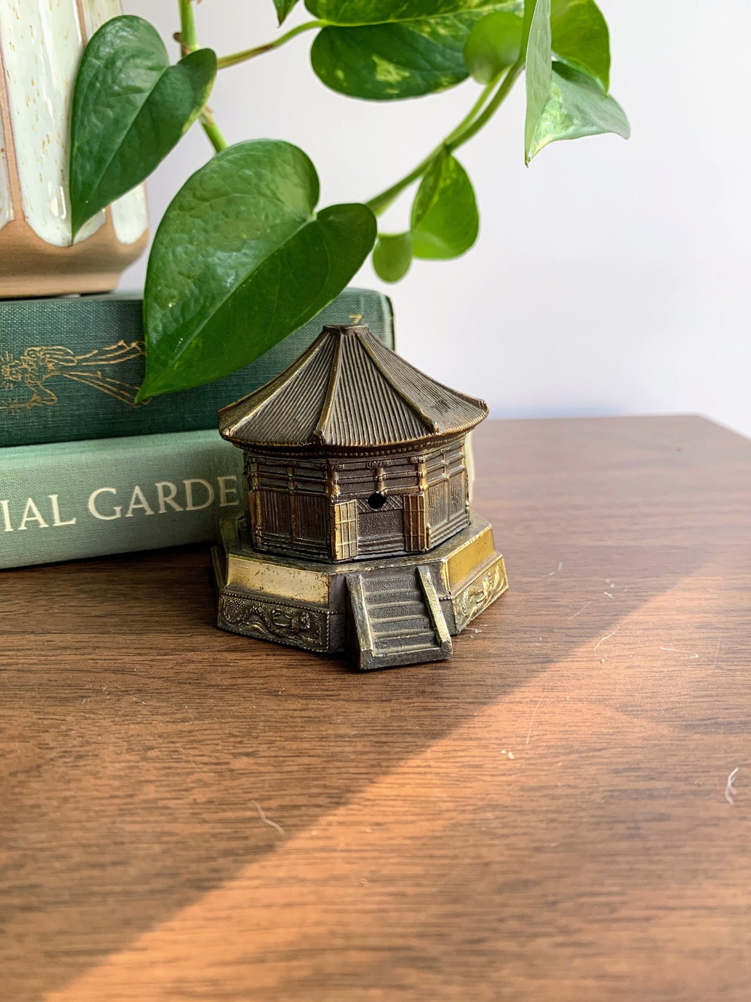 Vintage Japanese Brass Pagoda Incense Burner Etsy Australia