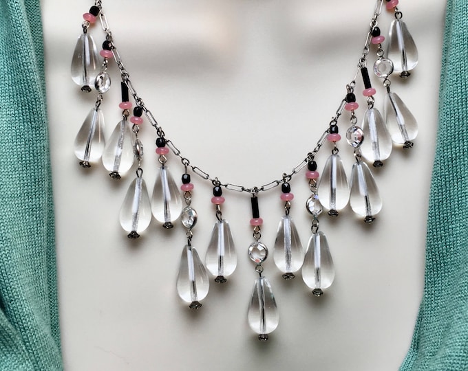 Antique Crystal Statement Necklace
