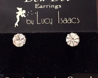 Austrian Crystal Stud Earrings, Vintage Austrian Crystal 6mm Stud Earrings by Lucy Isaacs