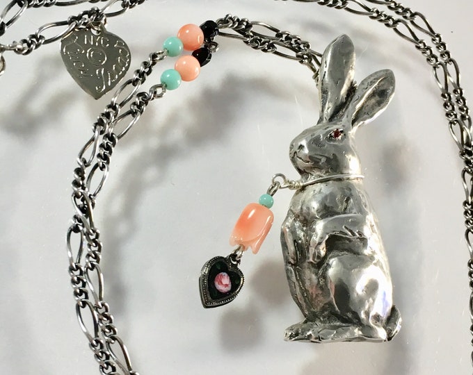 Artisan Sterling Silver Rabbit Necklace