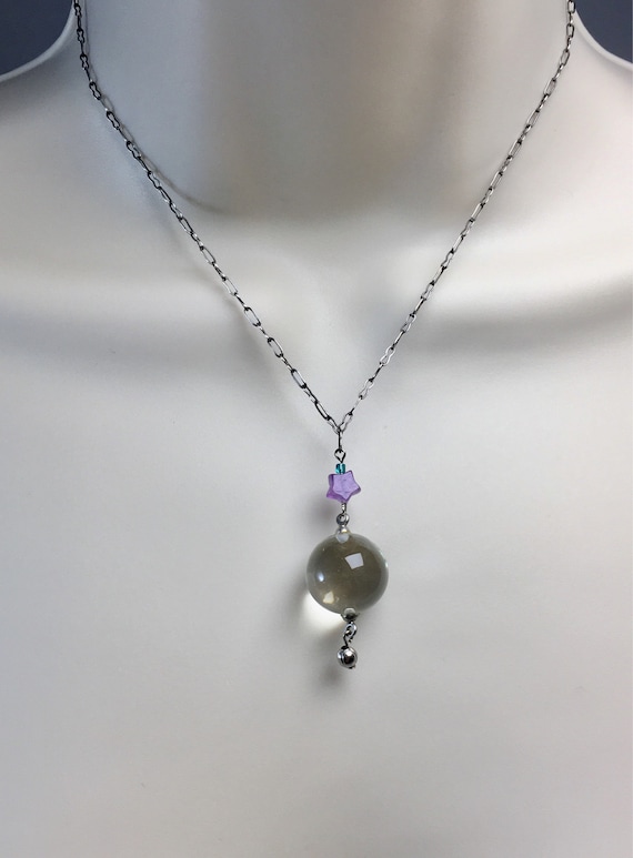 Crystal Ball Necklace Crystal Necklace Glass Orb … - image 5