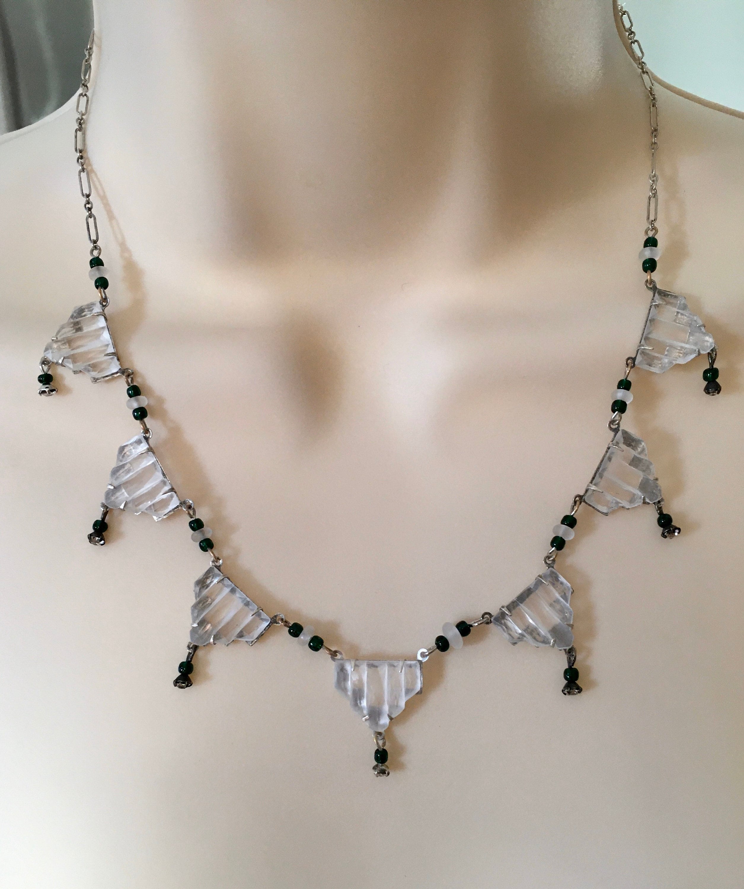 Art deco deals czech glass jewelry