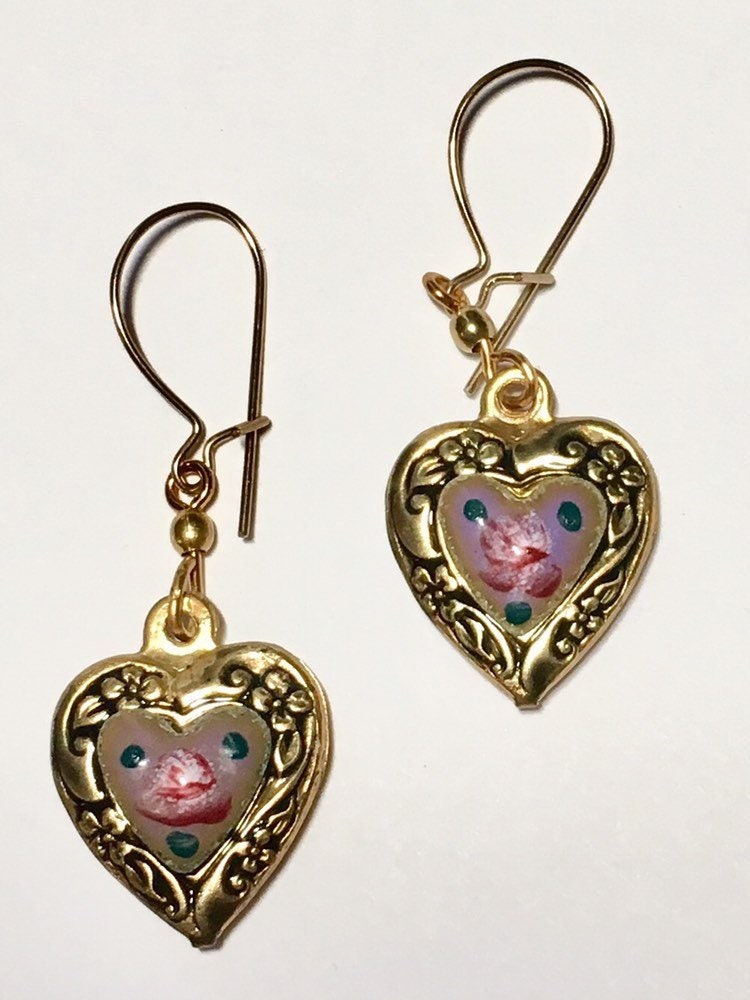 Vintage LV Heart & Berry Earrings