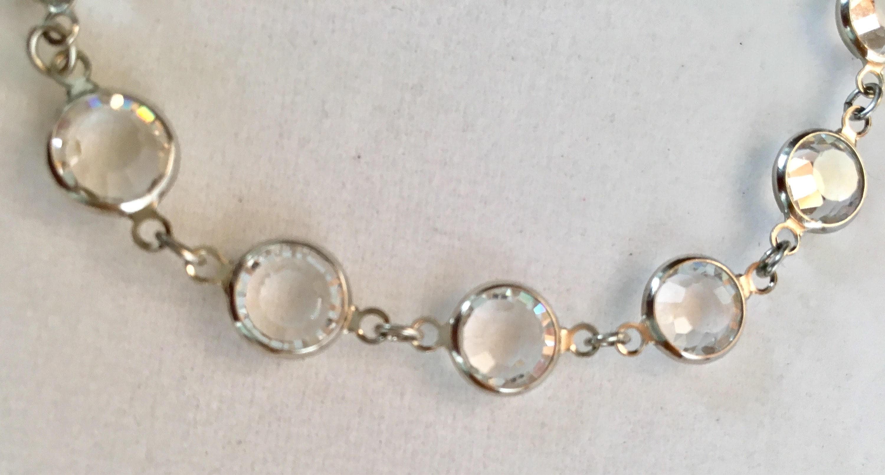Swarovski Crystal Bracelet Choose Your Size Vintage Swarovski Crystal Clear Bracelet by Lucy Isaacs