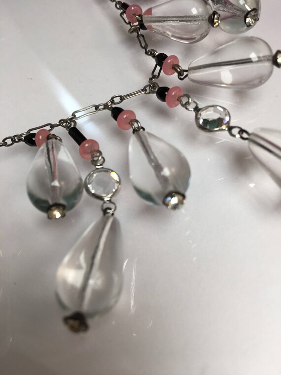 Antique Crystal Statement Necklace - image 6